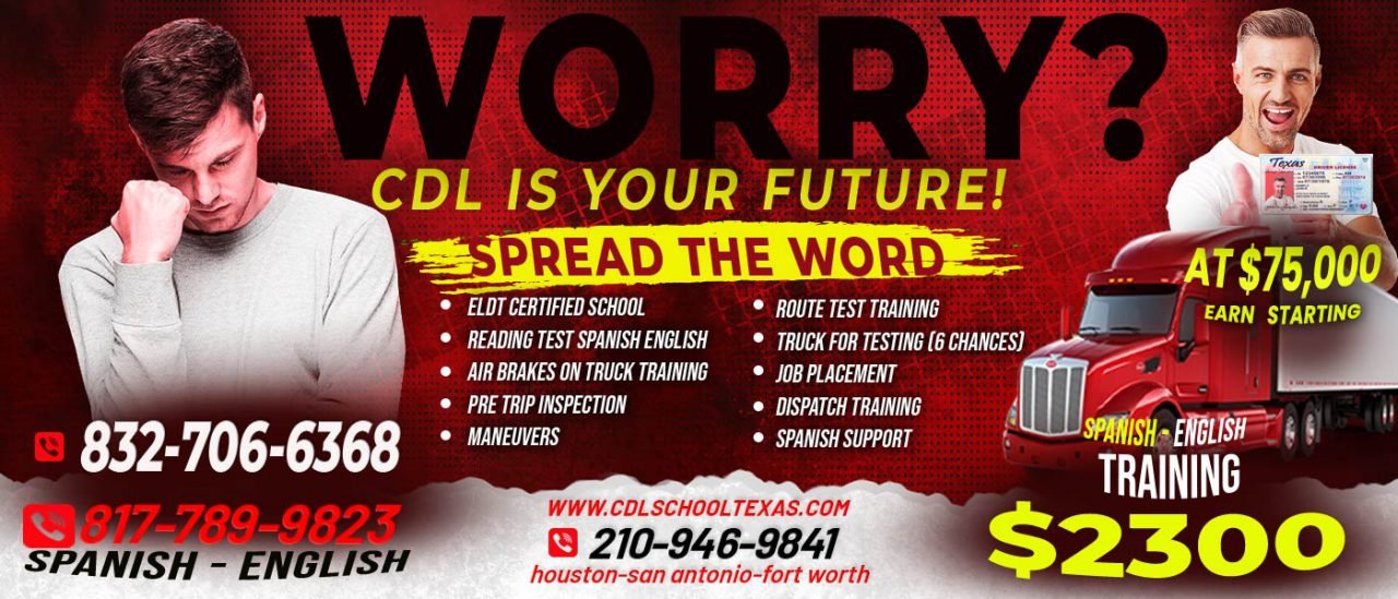 ELDT CDL School El Paso TX 2300, Weekends? Yes, Call